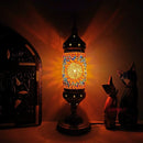 Axyaa Vintage Turkish Mosaic Table Lamp Handcrafted Glass Night Light