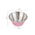 Axyaa Stainless Steel Sauce Dishes Set of 2 - Home Kitchen Tableware Seasoning Plates