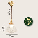 Axyaa Copper LED Pendant Lights | Japanese Style Glass Ball Vintage Hanging Lamp