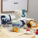 Axya 3D Animal Ceramic Mug Hand-Painted Birthday Gift