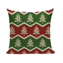 Axyaa Merry Christmas Decor Pillow Cover Set 45x45cm Linen Noel Cushion Cases