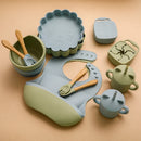Axya Silicone Baby Feeding Set: Bowl, Spoon, Cup, Non-slip Dish, BPA-Free