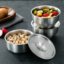 Axyaa Stainless Steel Bowl with Lid, Food Container, Kitchen Tableware