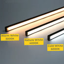 Axyaa U-Shape LED Bar Strip Light, Aluminum Profile, Milky/Black/Clear Cover, Under Cabinet Lighting