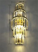 Axyaa Crystal Wall Lamp: Luxury Gold/Silver Sconce for Living Room & Home Decor