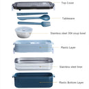 Axyaa Stainless Steel Double Layer Lunch Box Set