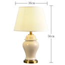 Axyaa Chinese Style Ceramic Table Lamps with Button Switch for Living Room Bedroom