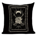 Axyaa Mexico Skull Decor Pillow Cover - Black Tarot Horror Ghost Home Decor