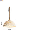 Axyaa Nordic Ceramic Pendant Lamp Modern Japanese Style Copper Hanging Light