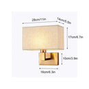 Axyaa Black/Bronze Wall Sconces with White/Yellow Fabric Shade and USB Switch