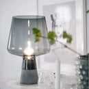 Axyaa Glass Cement Table Lamp: Modern E27 Bedside Lighting