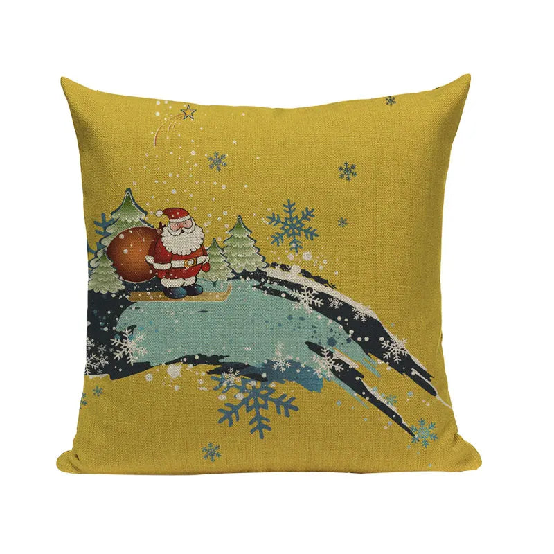 Axyaa Christmas Birthday Cushion Cover 45X45cm - Bedroom Sofa Decor Cojines