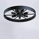 Axyaa Industrial Round Iron Ceiling Lamp, E27 Living Room Lighting