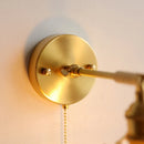 Axyaa Green Glass LED Wall Lights with Pull Chain Switch, Up and Down Adjustable