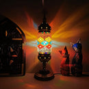 Axyaa Vintage Turkish Mosaic Table Lamp Handcrafted Glass Night Light