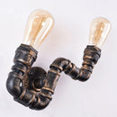 Axyaa Industrial Water Pipe Wall Light Vintage Retro Loft Ceiling Wall Lamp