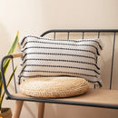 Axyaa Cotton Cushion Cover with Tassels in Black and White, Various Sizes