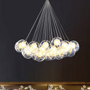 Axyaa Modern Glass Ball Chandelier for Living Room, Office, Dining Table