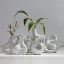 Axyaa Abstract Flower Vase | Modern Home Decor | Ceramic Hydroponic Craft