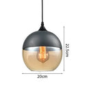 Nordic Modern LED Pendant Light Wood Color Glass Hanging Lamp Axyaa