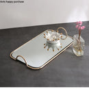 Axya Gold Oval Mirror Storage Tray for Jewelry and Small Items