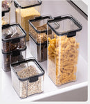 Axya 1800ml Transparent Plastic Jar with Lid Set for Pasta Nut Seasoning Storage