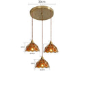 Axyaa Japanese Style Vintage Glass Copper Pendant Lights