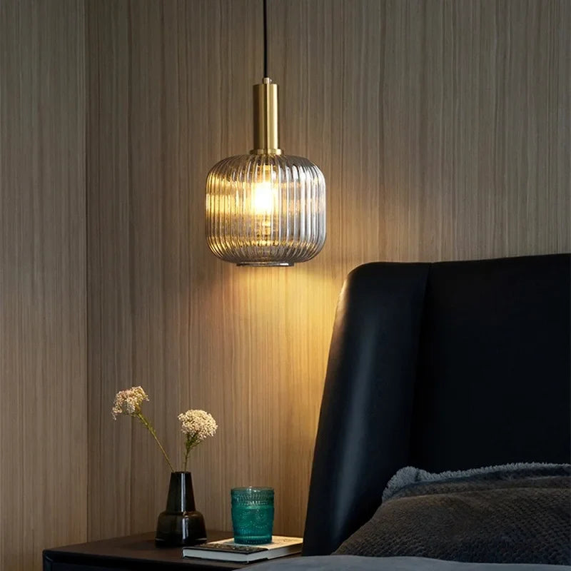 Axyaa Nordic Glass Pendant Lights for Bedroom and Kitchen