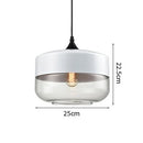 Nordic Modern LED Pendant Light Wood Color Glass Hanging Lamp Axyaa