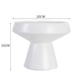 Axyaa White Ceramic Round Flower Pot Vase for Home Decor and Hydroponic Arrangements