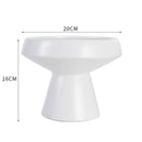 Axyaa White Ceramic Round Flower Pot Vase for Home Decor and Hydroponic Arrangements