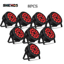 Axyaa LED Flat Par 18x12W RGBW/18x18W RGBWA+UV DJ Stage Lighting DMX512 Disco
