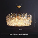 Axyaa Modern Luxury Crystal LED Pendant Lamp for Living Room & Dining Room