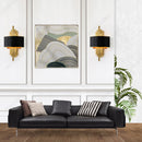 Axyaa Nordic LED Wall Lamp Metal Black/White Bedroom Living Room Decor