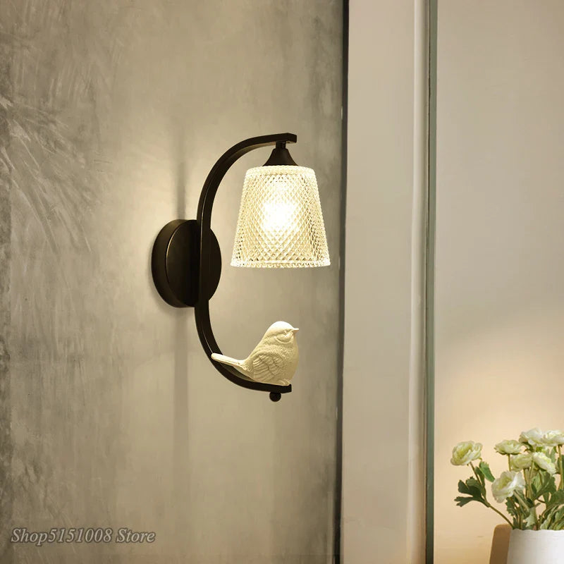 Axyaa Bird LED Wall Lamp for Modern Bedroom and Living Room