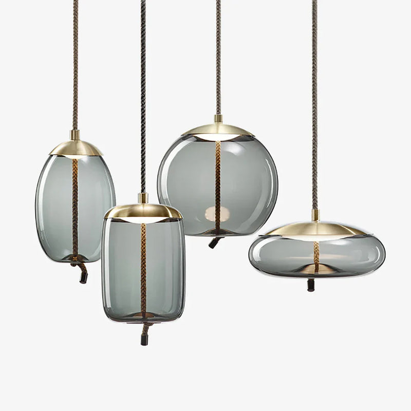 Axyaa Modern Nordic LED Glass Pendant Lights for Dining and Bedroom Decor