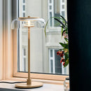Nordic Gold Iron Table Lamp for Living Room, Bedroom, Study - Axyaa Glass Standing Lamp
