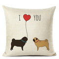 Colourful Bull Terrier & Dachshund 3D Cushion Cover for Home Sofa by Axyaa