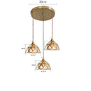 Axyaa Glass Copper LED Pendant Lamp Japanese Vintage Style for Bedroom Bar Cafe