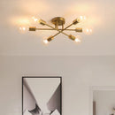 Axyaa Golden LED Smart Satellite Chandelier Ceiling Lamp – Nordic Modern Lighting