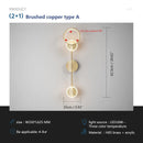 Axyaa Nordic Luxury LED Wall Lamp for Bedroom, Black/Gold Iron, Creative Sconce