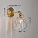 Axyaa Copper Glass Wall Lights Sconce LED Nordic Modern Bedroom Stair Lamp