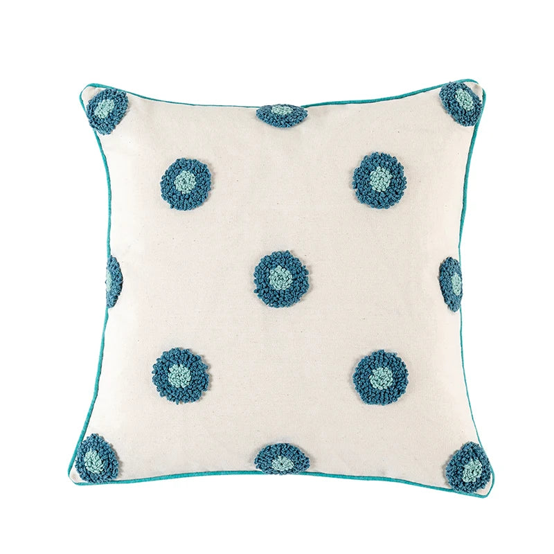 Floral Rainbow Cushion Cover by Axyaa - 45x45cm/30x50cm Loop Tufting Home Décor