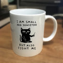 Axyaa Fight Me Cat Mug - White Coffee Cup