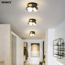 Axya Nordic LED Chandelier: Modern Dimmable Lighting for Bedroom, Study Room, and Aisle