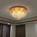 Axyaa Modern Bedroom Ceiling Lamp with K9 Crystals & LED Lights