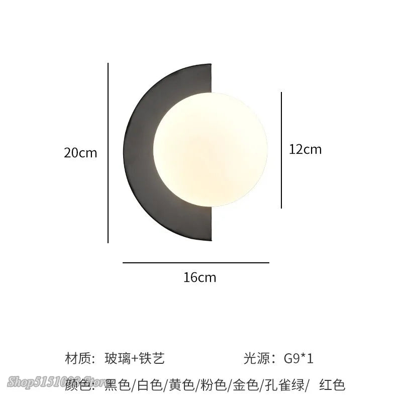 Axyaa Nordic Bedside Wall Lamp - Modern Minimalist Art Light for Luxury Living Room