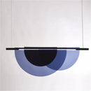 Axyaa Modern Semi-Circle Chandelier Ceiling Light Fixture for Living & Dining Room