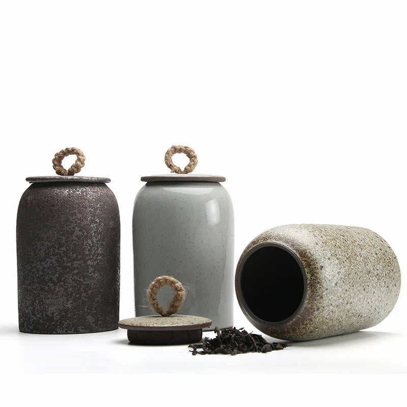 Axya Ceramic Tea & Kitchen Storage Canisters for Home Decor & Organization