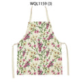 Axyaa Green Leaves Kitchen Apron - Elegant Floral Cooking & Baking Chef Apron